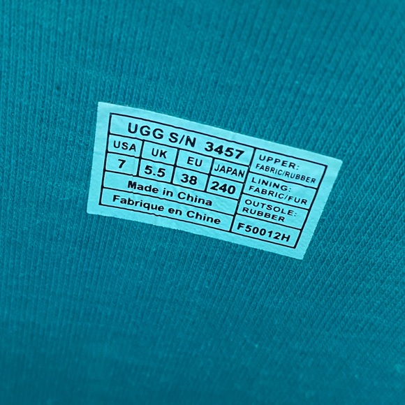 UGG Sabine βGreen & Plaidβ Wellies / Rain boots Womens SIZE 7 βοΈ - Picture 9 of 12